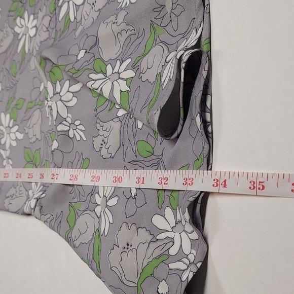 Silver Lilac Meadow Floral Sleeveless Fit & Flare Dress - Petite LOFT  Size 0 - Picture 11 of 12